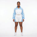 Noir Amour Sky Blue & White Nylon Set