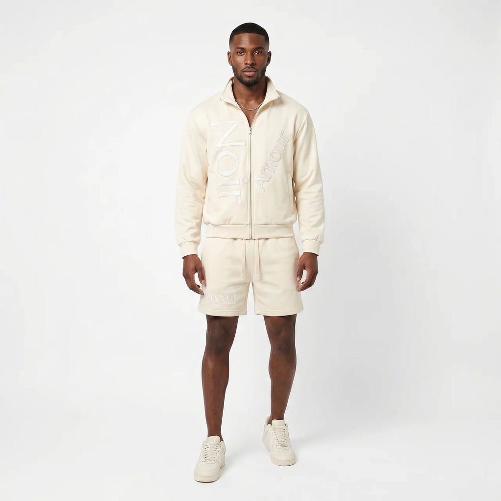 Noir Amour Off-White Men’s Nylon Set