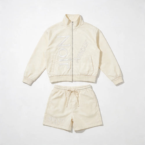 Noir Amour Off-White Men’s Nylon Set