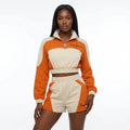 Noir Amour Orange & Cream Velour 2-Piece Set