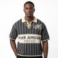 Noir Amour Pinstripe Polo