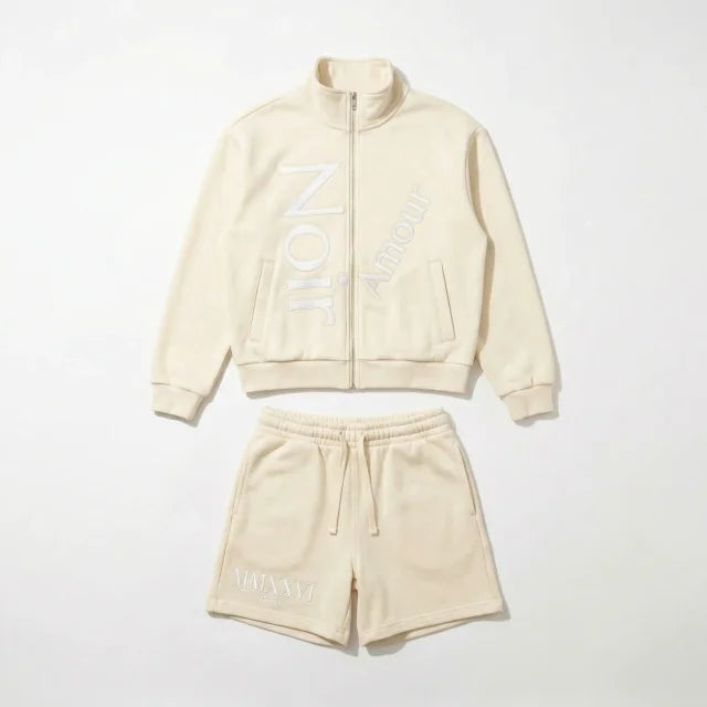 Noir Amour Off-White Men’s Velour Set