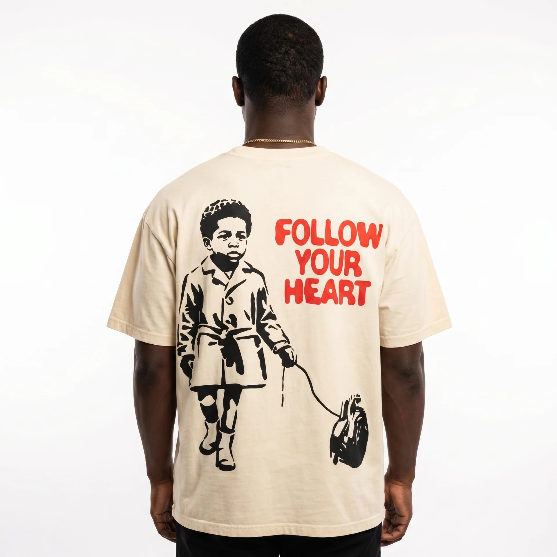 Noir Amour “Follow Your Heart” Cream T-Shirt